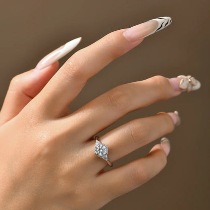Bague en moissanite ATTAGEMS taille ronde 1 carat DVVS1 pour femme, en argent sterling 925 véritable plaqué or 18 carats, bagues de mariage classiques, cadeau de bijoux