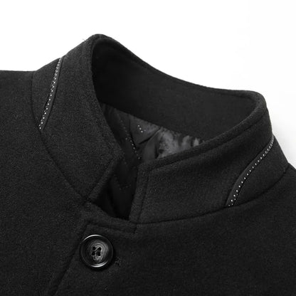 New Spring Men Cashmere Blazers Suits Jackets Stand-up Collar Business Casual Suits Coats Male Slim Fit Blazers Jackets Coats 4X