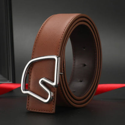 Width 3.8cm Famous Brand Belt Men Top Quality Luxury Genuine Leather Belts for Men Strap Metal Belt Fashion Women's Belt jeans