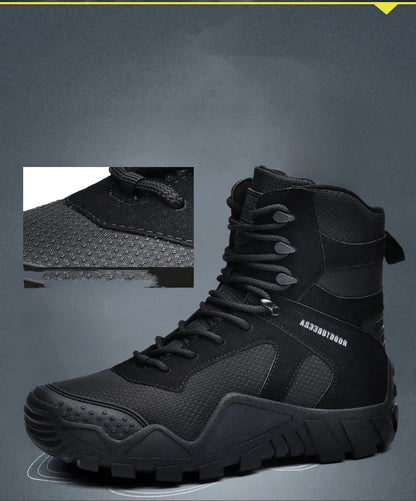 Outdoor High Top Mens Hiking Boots Waterproof Men Trekking Boots Hunting Sneakers Mountain Climbing Boots Botas Tacticas Hombre