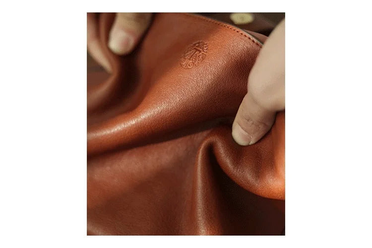 2024 New Arrival Genuine Leather Crossbody Bucket Bags Women Luxury Retro Small Handbag Soft Shoulder Bag