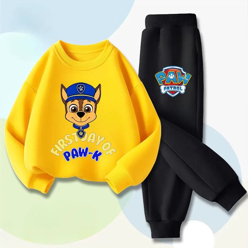 Boys Sport Pullover Long Pant Two Piece Set PAW Patrol Children's Hoodies Sets Spring New Kids Casual Tracksuit Sweatsuit