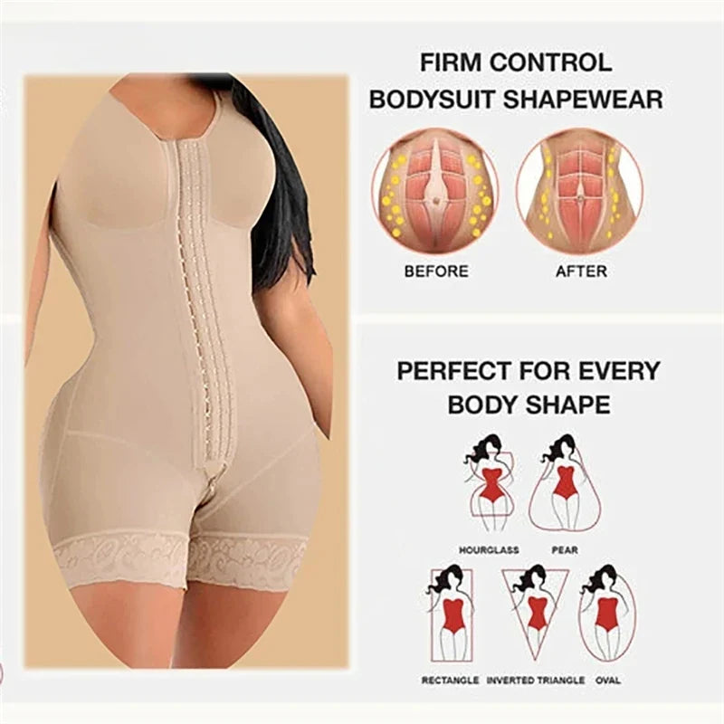 High Compression Body Shapewear Women Fajas Colombianas Corrective Girdle Tummy Control Post Liposuction BBL Slimming Waist Belt