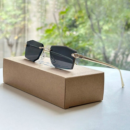 2026 Rimless Sunglasses Women Vintage Luxury Fashion Glasses Shades Dropshipping Luxe Lentes De Sol Mujer Lunette Soleil Femme