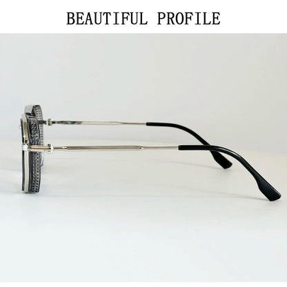Vintage New Square Sunglass Men Fashion Steampunk Sunglasses Women 2025 Retro Glasses Gafas De Sol Hombre Lunette Soleil Femme