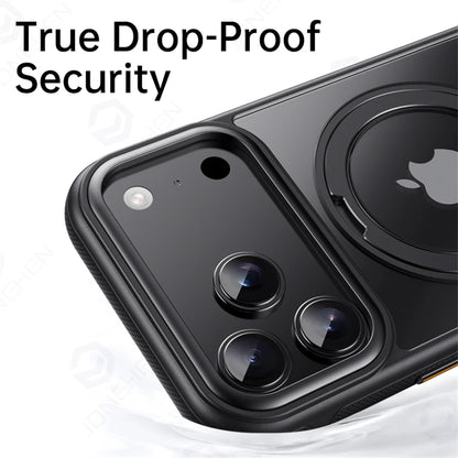 360° Mechanical Torque-Sound Rotating Holder Magnetic Case For iPhone Air 16 15 Plus 14 13 17 Pro Max Armor Cover For Magsafe