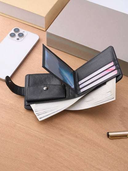 Portefeuille en cuir fin pour homme, porte-monnaie à fermeture éclair de qualité avec compartiment à monnaie, porte-cartes court décontracté pour homme pour un usage quotidien