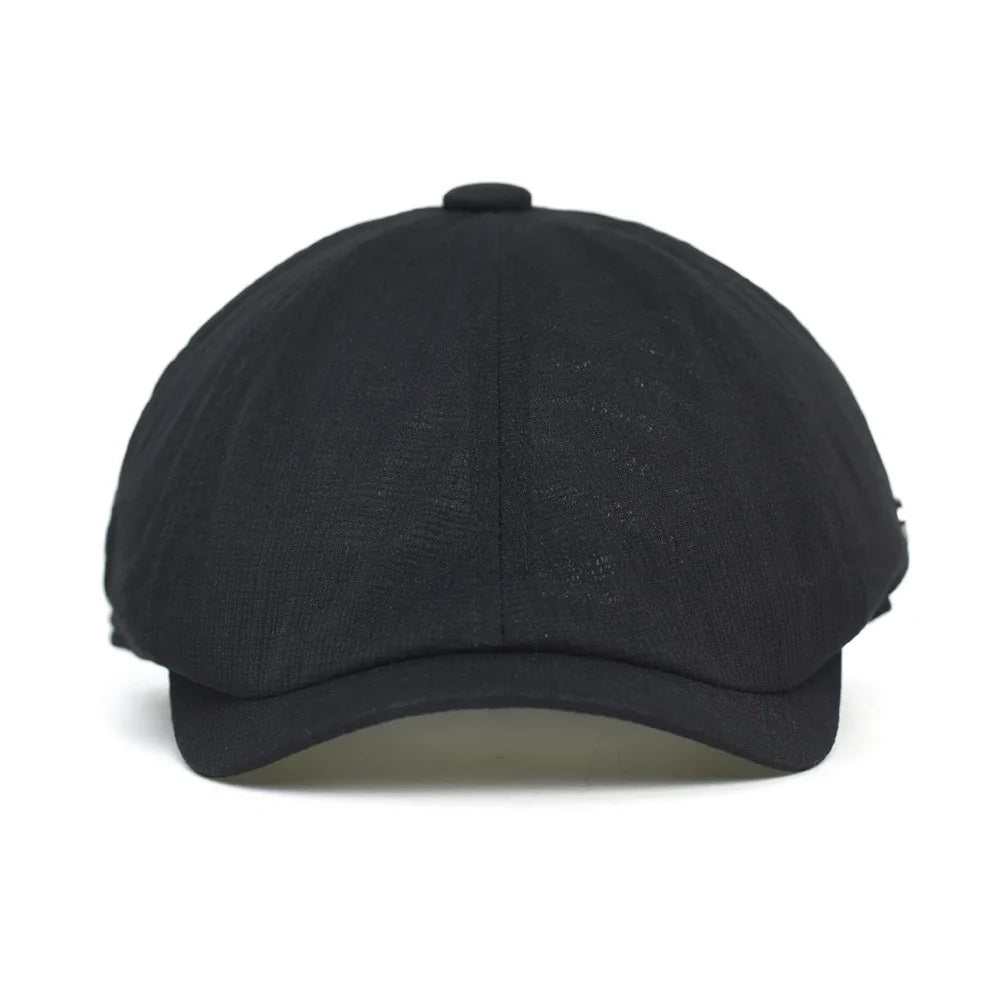 Spring Summer Breathable Mesh Newsboy Caps Men Woman Casual Beret Flat Ivy Cap Soft Solid Driving Fashion Peaked Cap Unisex