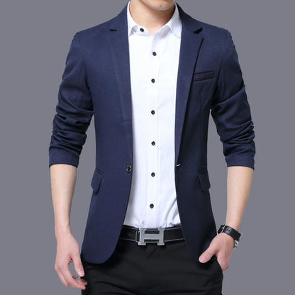 Spring Autumn Men Blazer Jacket Over Size One Button Slim Fit Party Wedding Suit Jacket Luxury Clothes Men