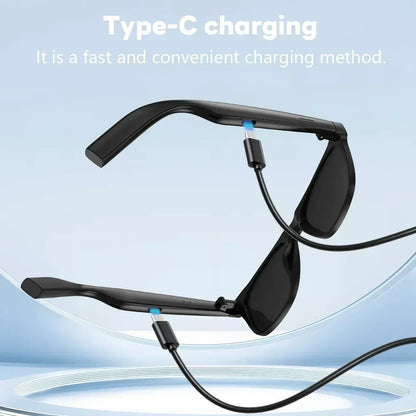 2027 Bluetooth AI Smart Glasses 1600w Pixel Camera Photo Recording Control Touch Translator Voice Assistant Sunglasses