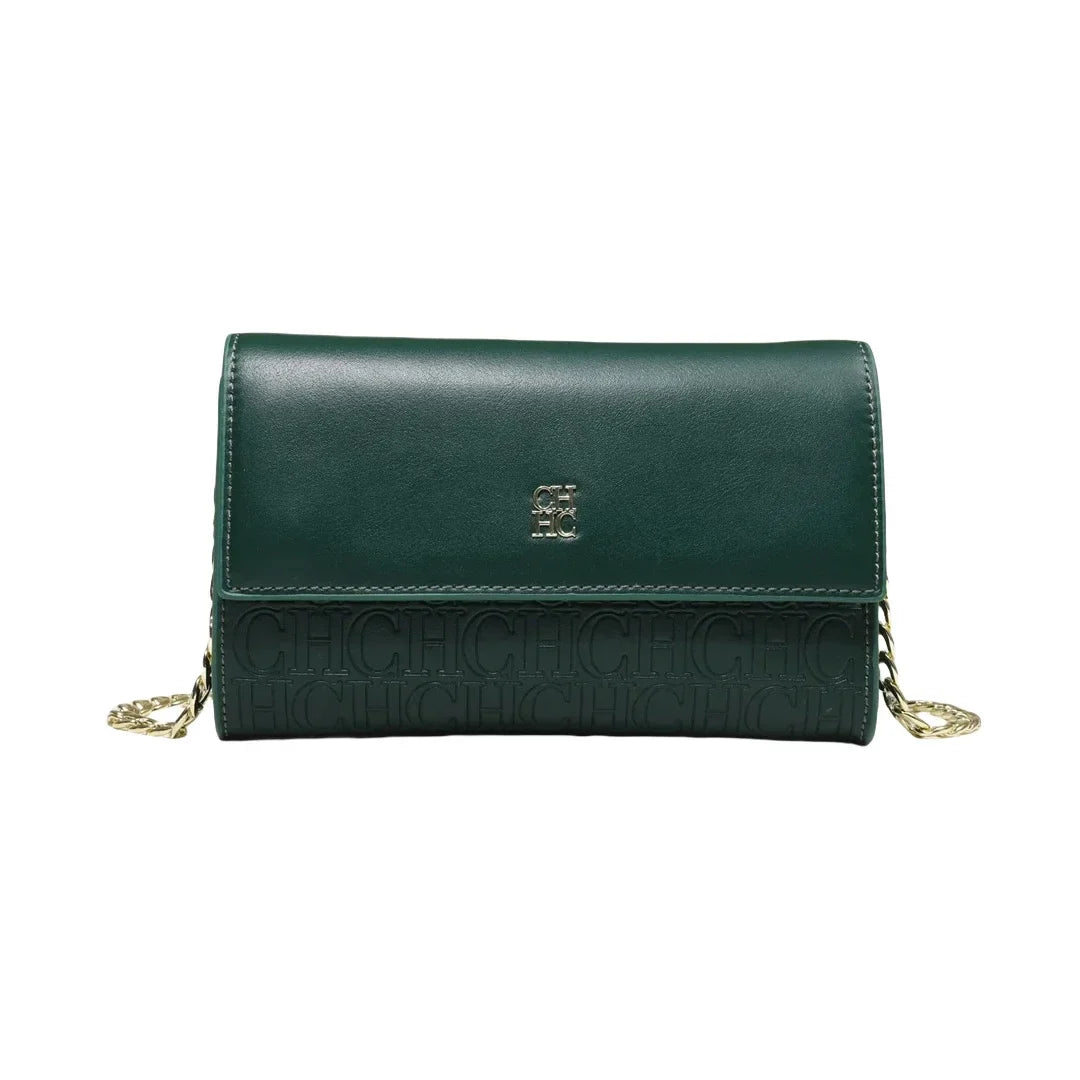 Crossbody Bag Embossed Logo Chain Shoulder Bag Flap Handbag For Women Daily Use Party Night Out Shopping Travel Casual