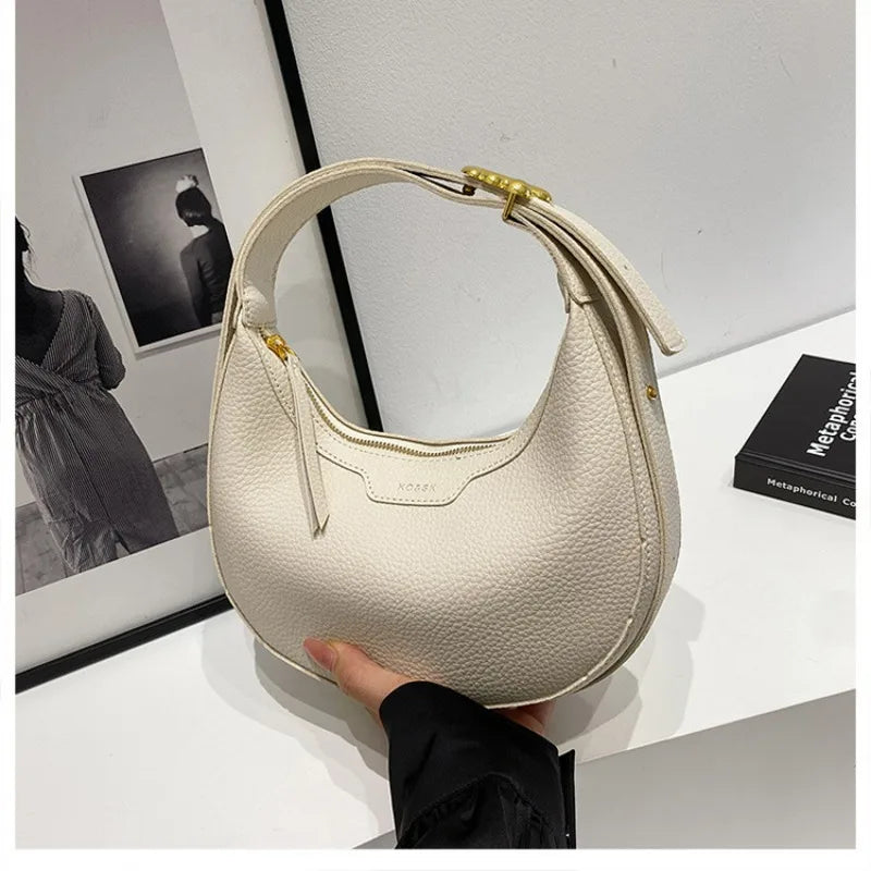Women Underarm Bag Fashion Hobos Half Moon Saddle Shoulder Bags Luxury Pu Leather Crossbody Bag Phone Purses 2024 Commuting Bags