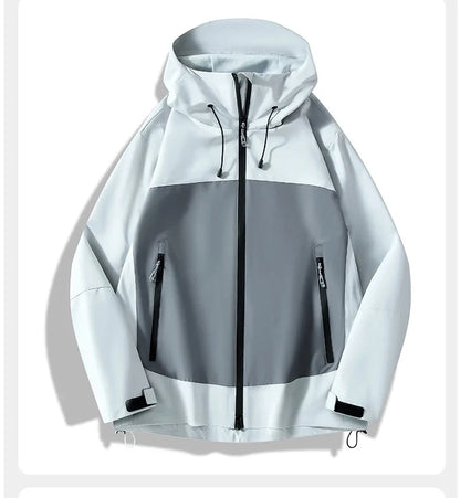 Unisex Waterproof Softshell Jacket Hiking Camping Climbing Trekking Hooded Windbreaker Casual Sporty Rain Coat Men Women