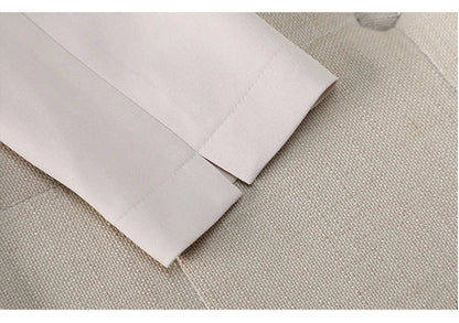 Women's Slim Fit Blazer Spring Summer Fashion Solid Color Single Button Jacket Office Lady Coat Top New Arrival 2025