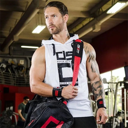 Mens Street Corner Pullovers Fitness Sport Sleeveless Hoodies Gym Bodybuilding Running Training Jogging Cotton Casual Sportswear