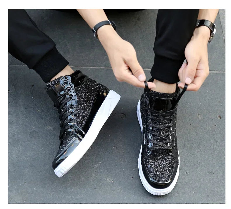 Mens Casual Shoes Non-slip Sports Outsole  Light High-top Men Fashion Boots Wear-resistant Male Sneakers 48