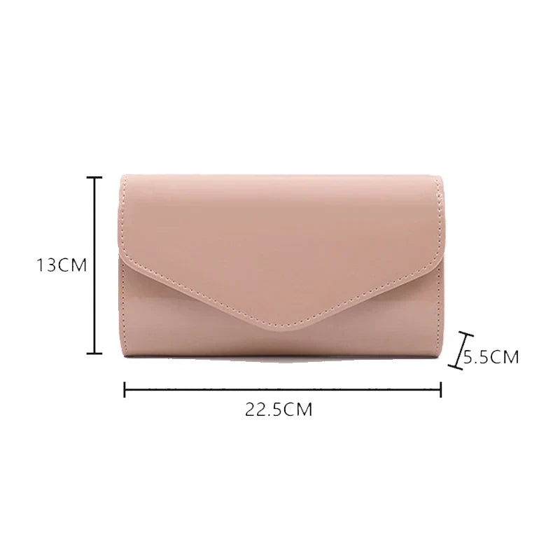 Patent Leather Envelope Clutch Purse Shiny Candy Color Cover Day Clutches Evening Bag for Women Shoulder Handbags Bolso Mujer