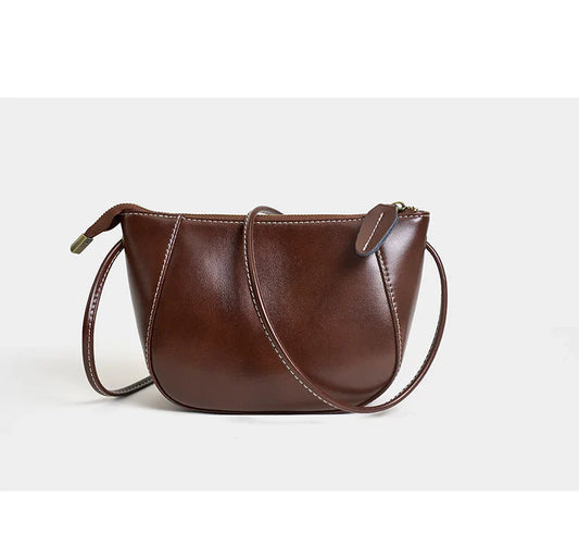 Women's Genuine Cow Leather Shoulder Bags Ladies Fashion Versatile Designer Luxury Crossbody Bag Female Shell Handbags for lady