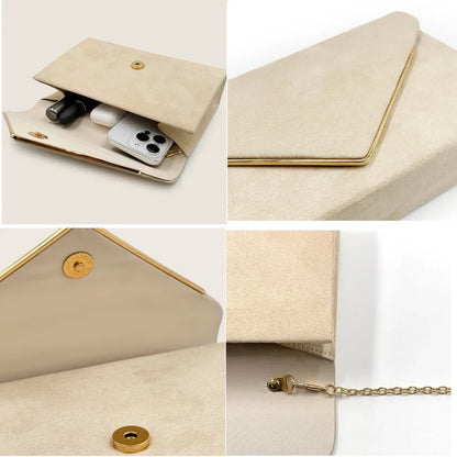 Velvet Envelope Bags Women Evening Wallets High Quality Clutches Banquet Dresses Clutch Over Shoulder Bags with Chain Handbags