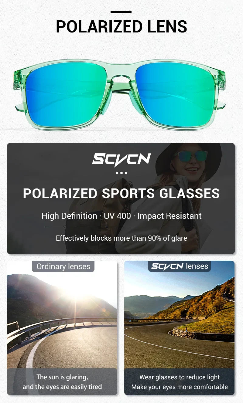 Fashion Polarized Cycling Glasses UV400 Cycling Sunglasses Bike Eyewear Men MTB Sports Bicycle Glasses Outdoor Sunglasses