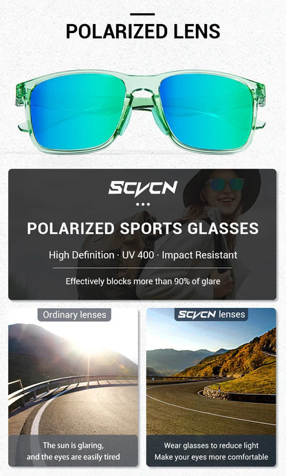 Fashion Polarized Cycling Glasses UV400 Cycling Sunglasses Bike Eyewear Men MTB Sports Bicycle Glasses Outdoor Sunglasses