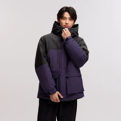 Down Jacket Men 2026 New Winter Couple Windproof Wear-Resistant and Warm Outdoor Contrasting Colors Outerwear
