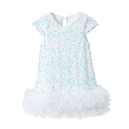 Girls Halloween Sequined Vest Skirt Princess TuTu Dress Children's Birthday Party Christmas Fluffy Dress Mesh Skirt Dresses L465