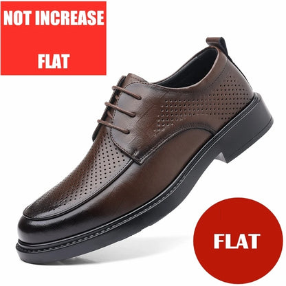 Big Size Elevator Shoes Men Leather Shoes Height Increasing Shoes For Man Increase Insole 6-8CM Invisible Heightening Lift Shoes