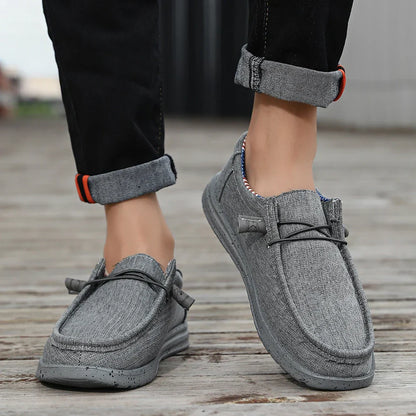 Plus Size Men's Solid Color Breathable Slip On Classic Loafer Shoes Comfy Casual Durable Lightweight Walking Shoes