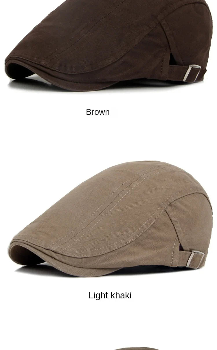 Men Women Cotton Flat Ivy Newsboy Hat Cotton Gatsby Cabbie Cap Fashion Vintage Kpop Headwear Adjustable