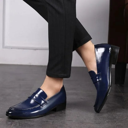 Business Pointed Toe Men's Formal Loafers Shoes Spring Autumn New Legitimate Leather Footwear Cheap Clearance Social Shoe Male