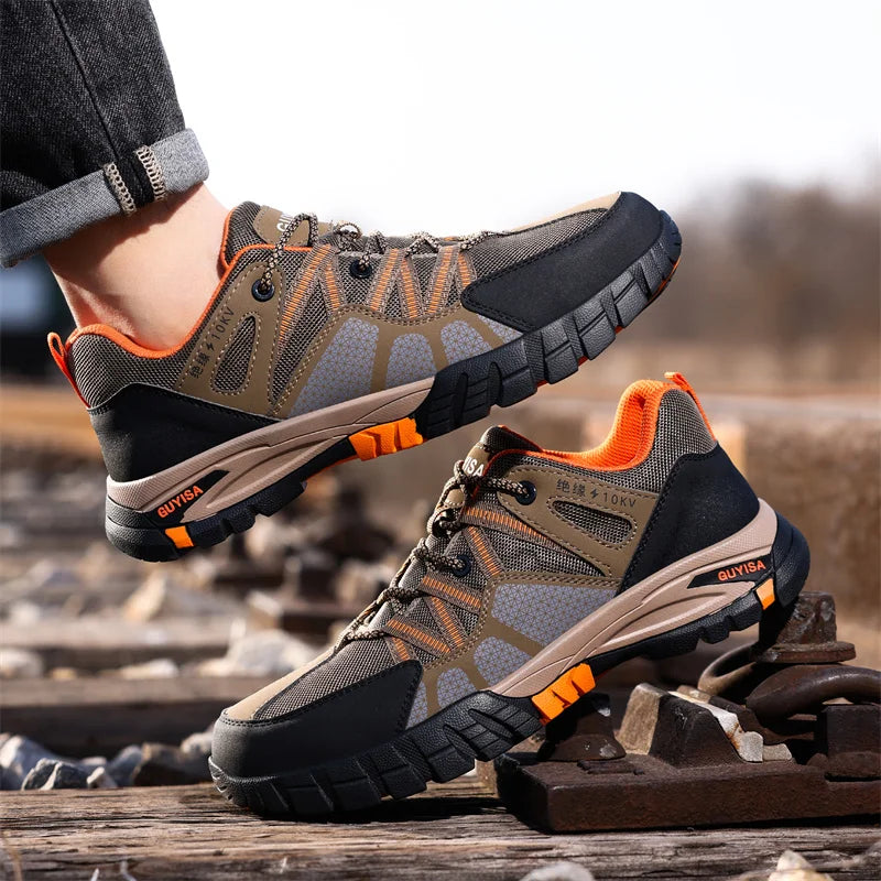 Latest 2024 Fashion Insulation 10KV Men Safety Work Shoes Sneakers Steel Toe Anti Smashing Indestructible Male Footwear