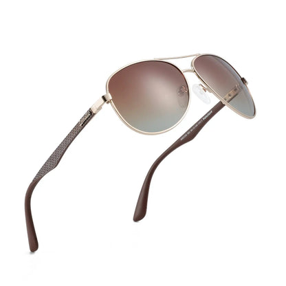 Aluminum Vintage Uv400 Pilot Polarized Sunglasses Shade for Men Driving Fishing Sun Glasses