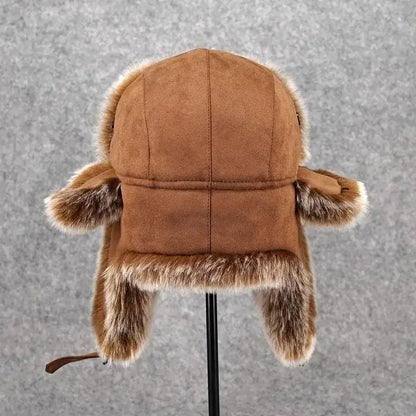 Winter Plush Bomber Hats for Women Men Imitation Faux Fur Russian Ushanka Cap Northeast Cap Unisex Warm Snow Bonnet Earflap Hats
