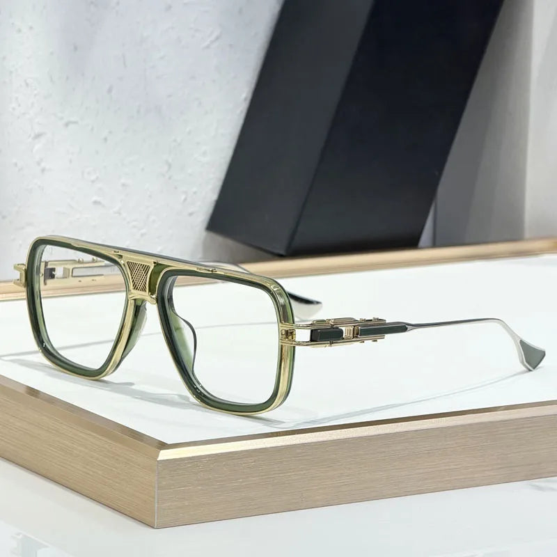 460 Square Alloy High Quality Sunglasses GRAND-DECADE TWO for Men Women Luxury Fashion Brand Design UV400 Eyeglasses with Case
