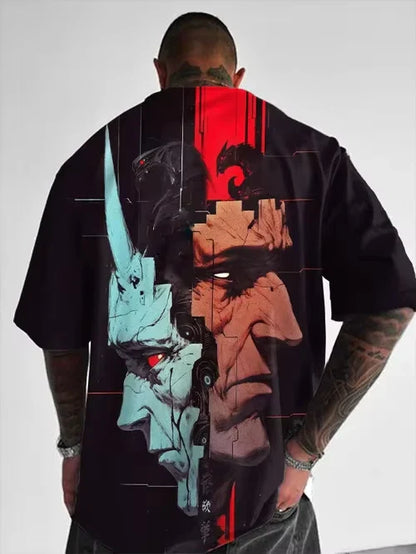 Japanese Anime Style Girl 3D Print T-Shirt Men Women Fashion Plus Size Casual Short Sleeve Tops Tees Manga Sexy T Shirts Homme