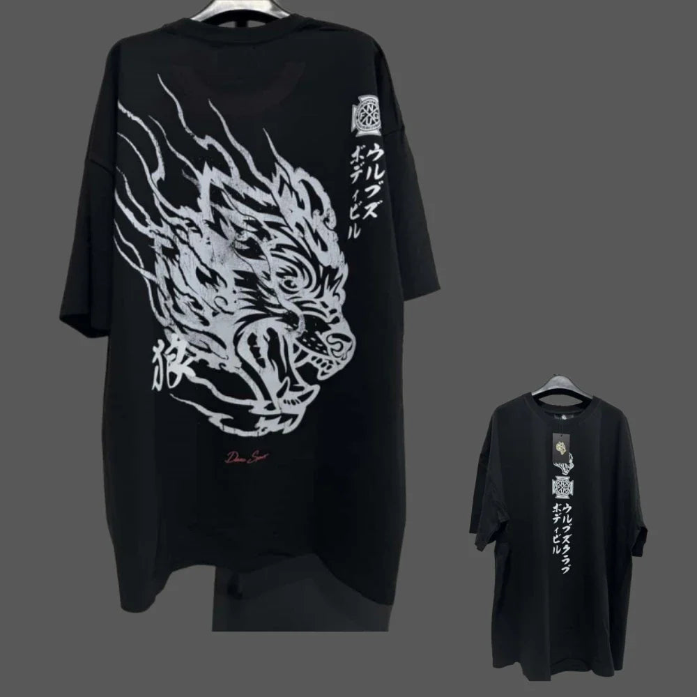 JAPAN BUSHIDO Anime Printed Men T-shirt City Fitness Training Sportswear Loose Casual Crewneck Men's T Shirts Couples Cotton Tee
