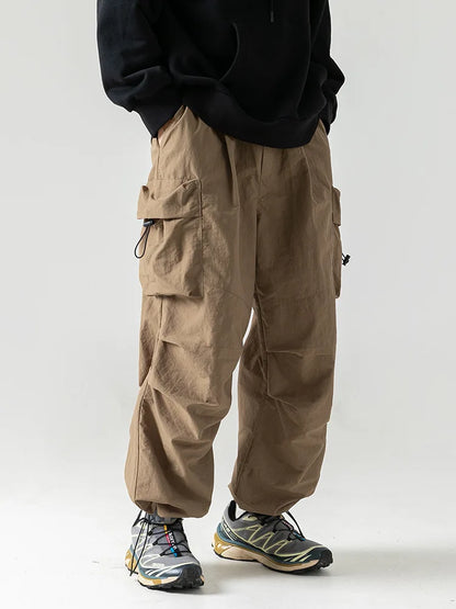 New Trendy New Men's Spring/Summer Breathable Outdoor Cargo Parachute Pants Leisure Hiking Mountaineering Water-resist Pants