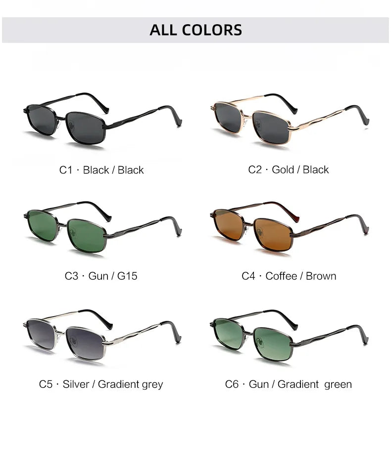 2026 Fashion Small Square Sunglasse Man Personality Brand Steampunk Metal Frame Sunglasses Women Retro Glasses UV400 Eyeglasses