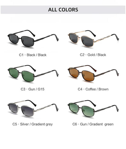 2026 Fashion Small Square Sunglasse Man Personality Brand Steampunk Metal Frame Sunglasses Women Retro Glasses UV400 Eyeglasses