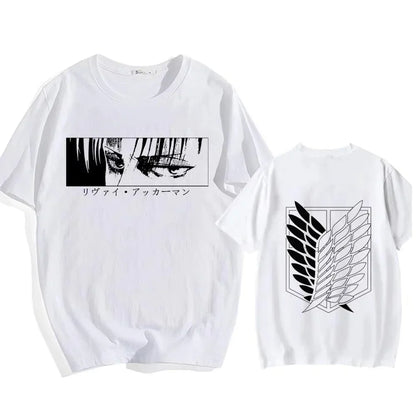 Attack on Titan Streetwear Men's T Shirt Eren Yeager Shingeki No Kyojin  Anime Summer Cotton Women Tops Tees Casual High Quality
