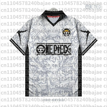 2026 One Piece Luffy Anime T-Shirt Vintage Baseball Jersey Style Men Women 3D Full Print Y2k Streetwear Harajuku Graphic Tee