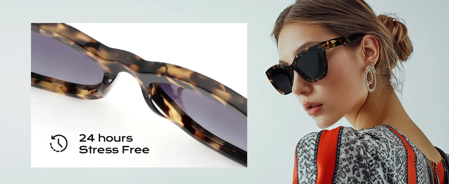 Butterfly Polarized Sunglasses Fashion Thick Frame for Women Acetate Sun Glasses Driving UV400 Protection