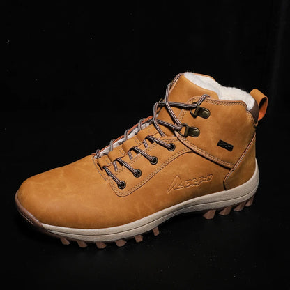 2024 Fashion Outdoor Winter Snow Boots For Men Male Sneakers Adult Quality Rubber High Top Super Warm Plush Warm Ankle Boots