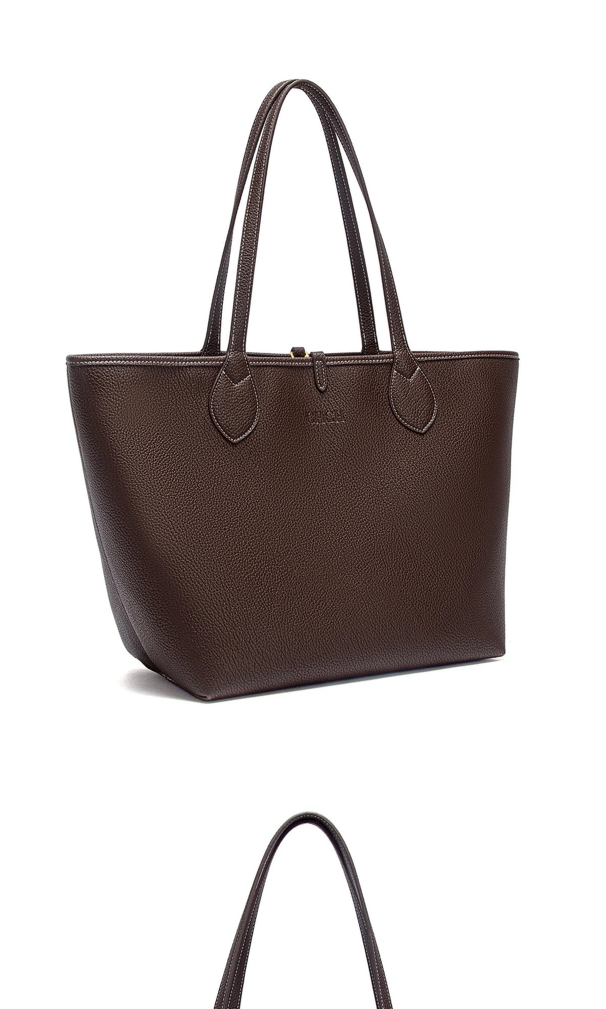Double Sided Mother Child CaWomen's Tote Bag 2025 Autumn New Coffee Color Handbag