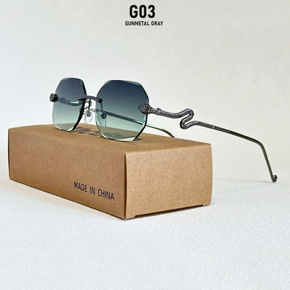 Fashion Rimless Sunglasses Women 2026 Oval Glasses Luxury UV400 Protection Dropshipping Lentes De Sol Mujer Lunette Soleil Femme