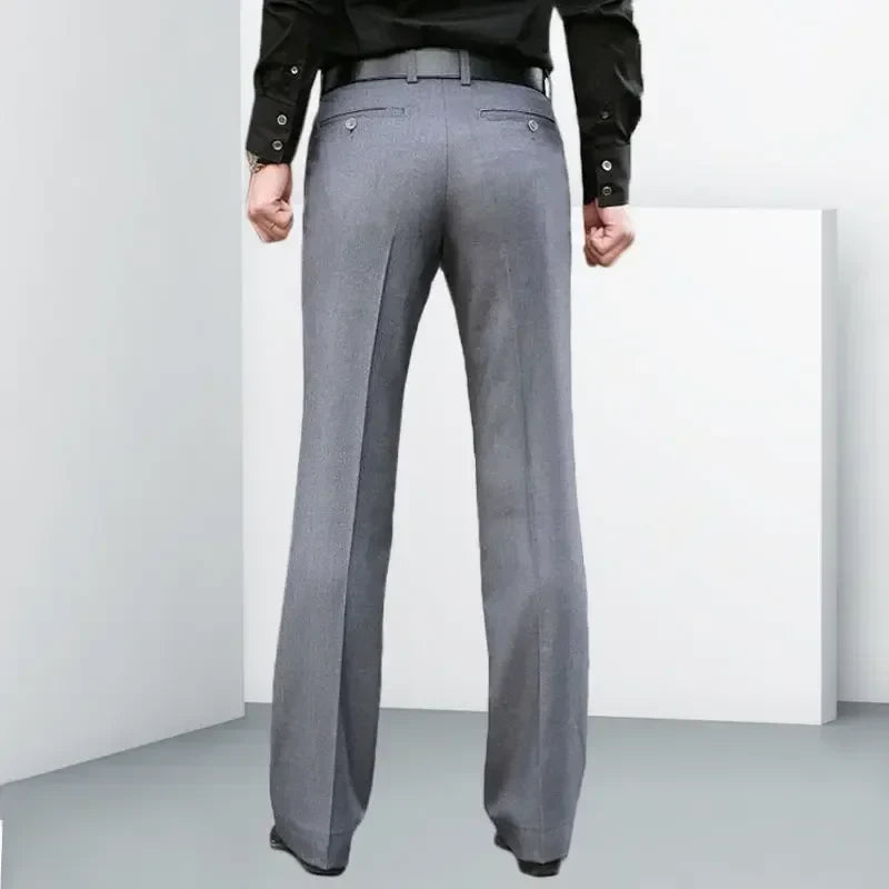 Brown Plus Big Size Male Suit Trousers Straight Men's Summer Pants Up Elegant 2025 Korean Style Clothes Classic Reviews Many