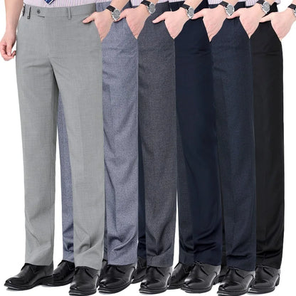 Brand New High-end Men's Wool Pants -Wool Blend Thin Fabric for Summer,Business Formal Dress Pants,Wool Blend Trousers