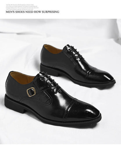 Men's Big Size Leather Shoes Spring Autumn Formal Business Office Wedding Dress Shoes for Man New Designer Business Shoe Man
