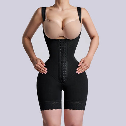 Shapewear Mid-leg Adjustable Hook and Eye Bodysuit High Compression Faja Colombianas Tummy Control Underwear
